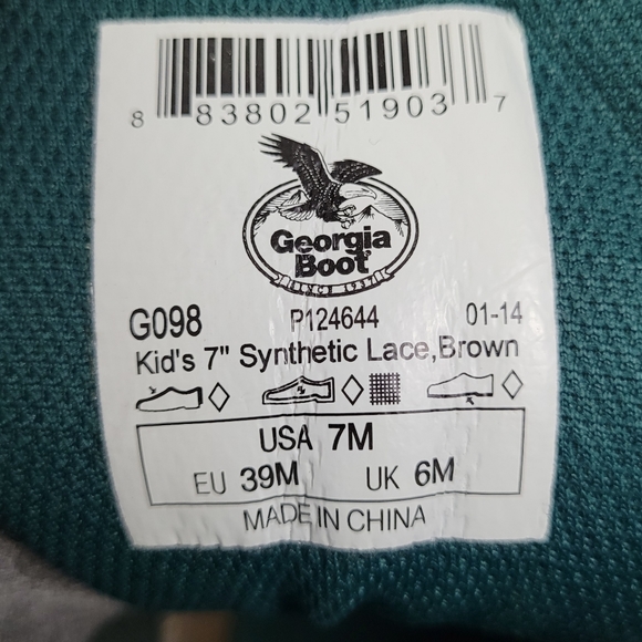 GEORGIA BOOT | kids 7" synthetic lace-up boots - Picture 10 of 10